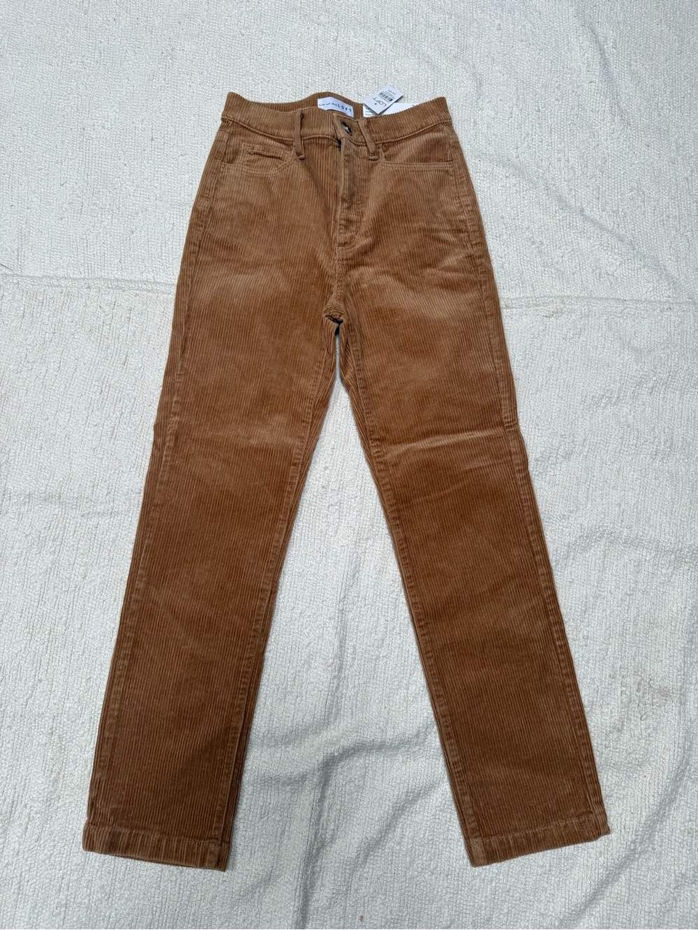 LOFT Women’s Brown Corduroy Straight Leg High Rise Pants 24 waist NWT